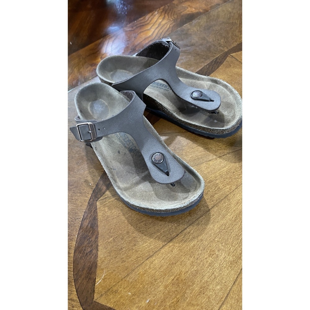 Birkenstock Gizeh Kids Brown Sandals EU 33 US 2 Thong Cork Footbed